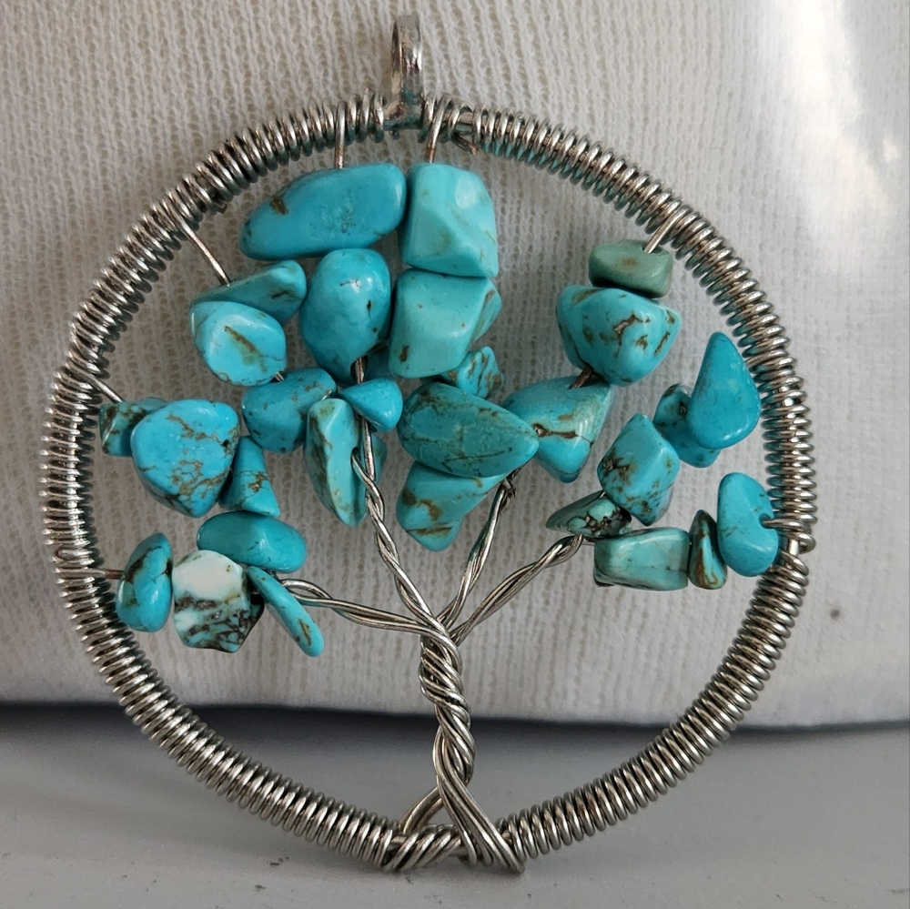 Turquoise Tree of Life Pendant